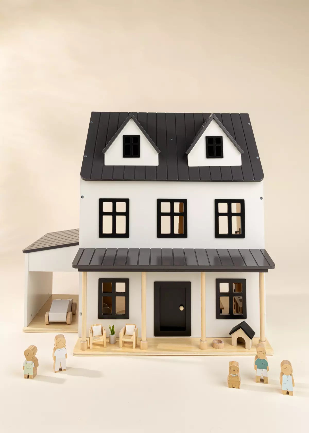 Image of Set of 5 Family Wooden Doll House Characters