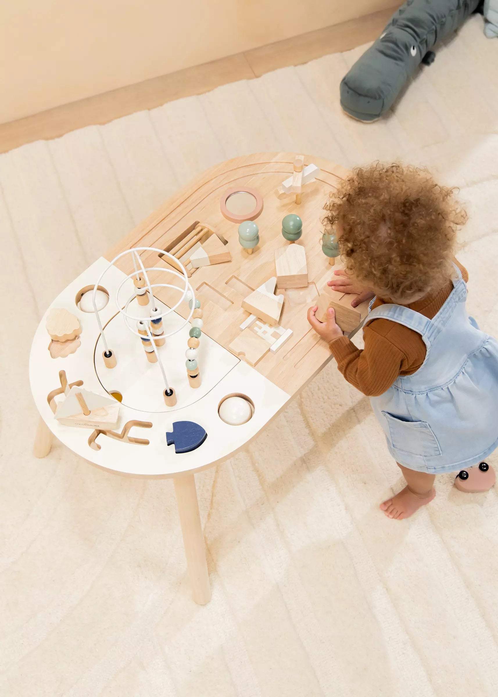 Table d'activité bébé en bois