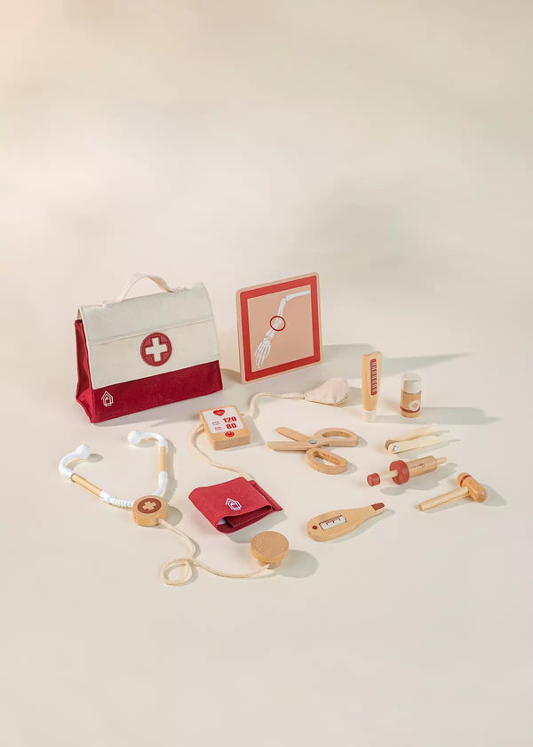 Wooden Doctor Playset with Bag - Pretend Play - Coco Village