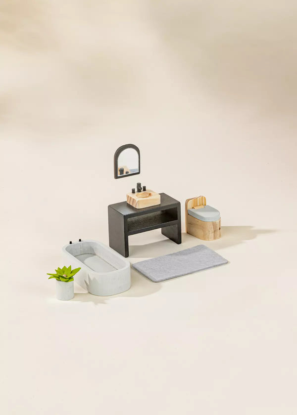 Wooden Doll House Furniture - Bathroom - Bundle - Coco Village