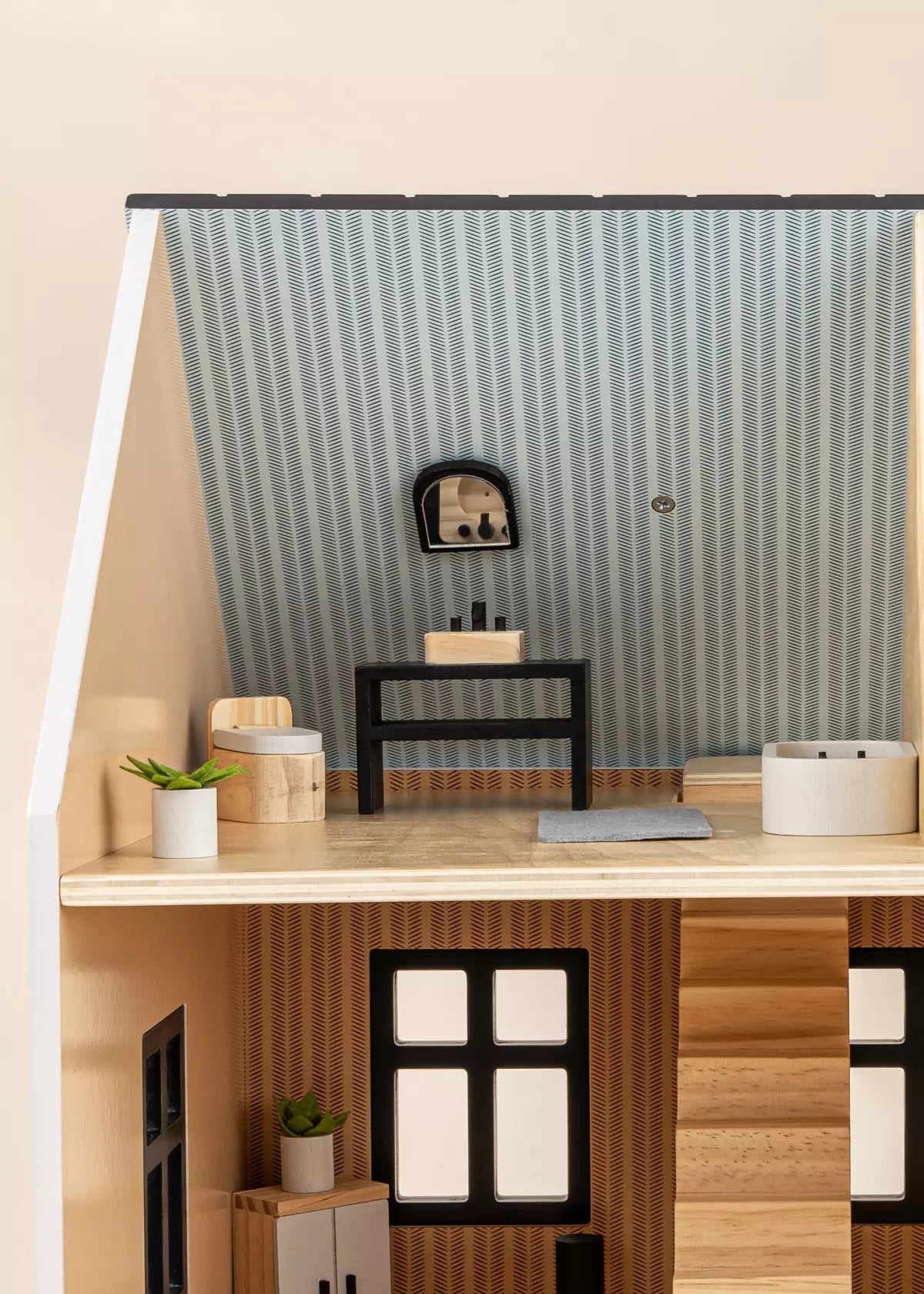 Image of Wooden Doll House Bathroom Furniture (6pcs)