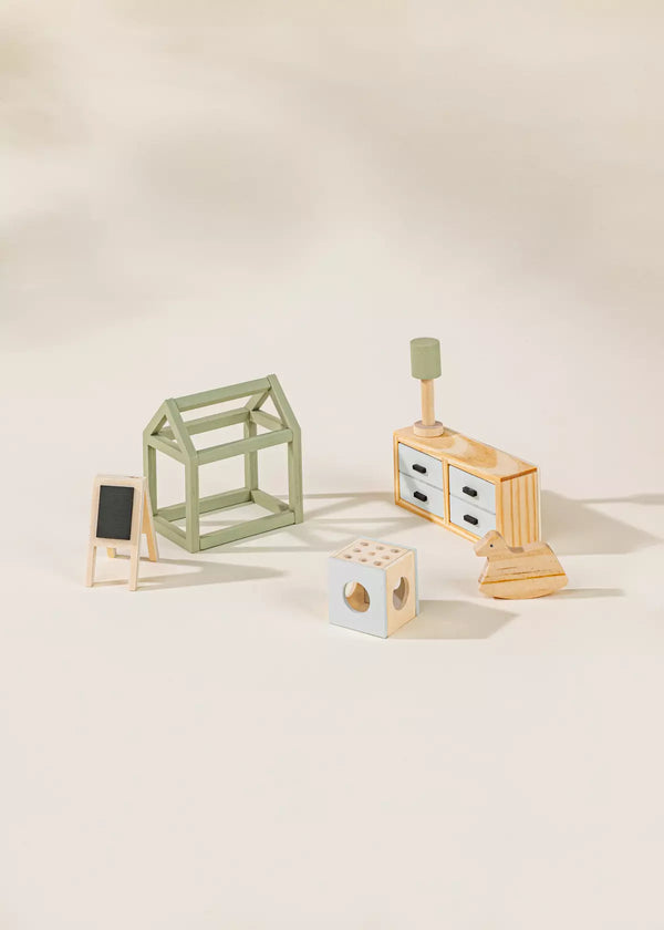 Wooden Doll House Furniture - Kids Room - Bundle - Coco Village