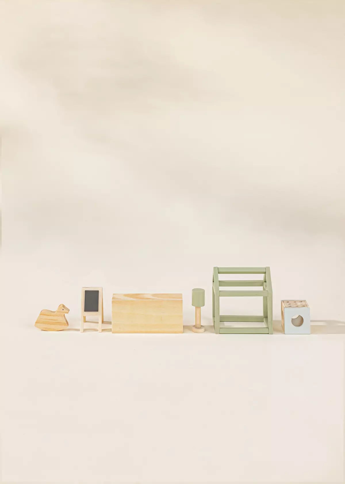 Image of Wooden Doll House Kids Room Furniture (10pcs)