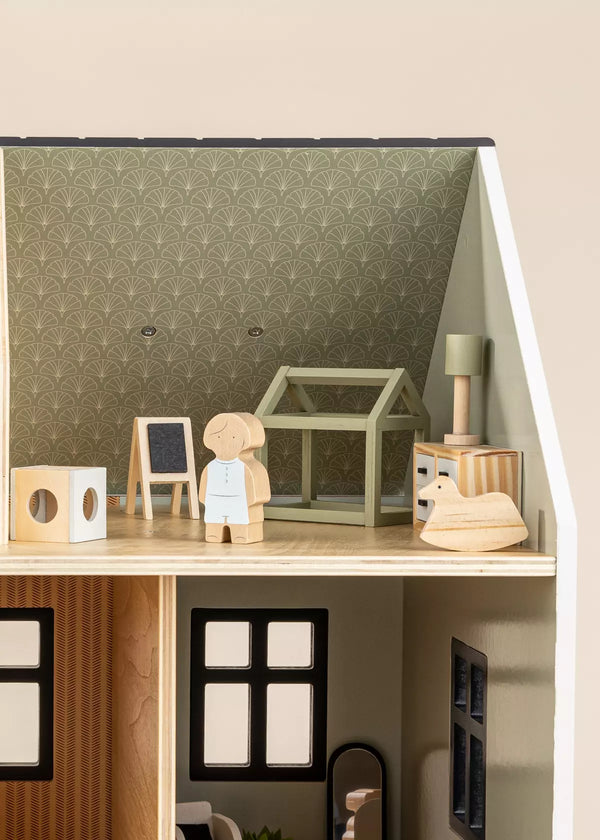 Wooden Doll House Kids Room Furniture (10pcs)