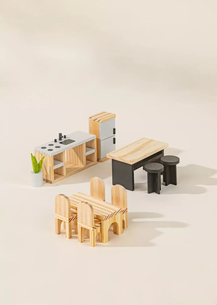Wooden Doll House Furniture - Kitchen - Bundle - Coco Village