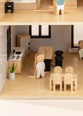 Meubles et accessoires de cuisine pour maison de poupée (11 pièces)