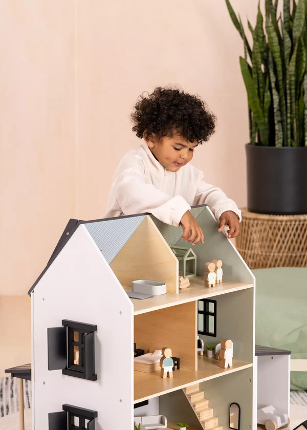 Wooden Doll House Master Bedroom Furniture (9 pcs)