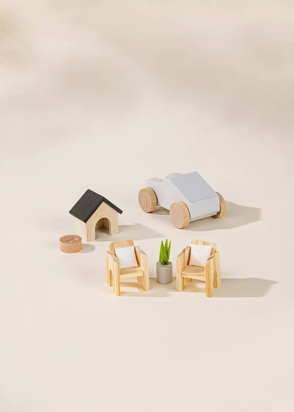 Wooden Doll House Furniture - Outdoor Furniture - Bundle - Coco Village