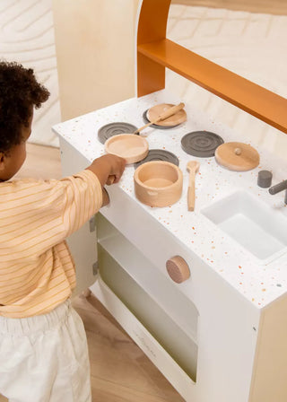 Wooden Pots and Pans Playset (6 Pcs)