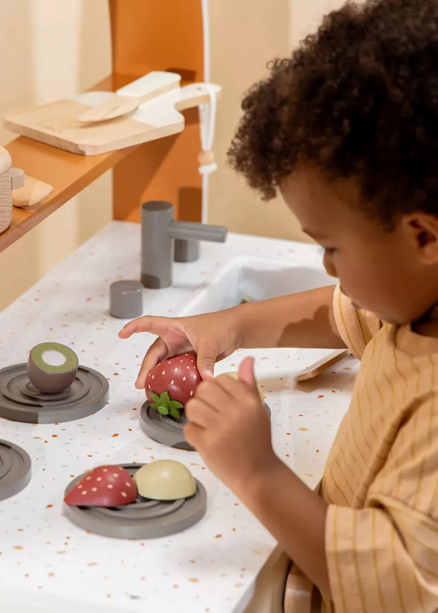 Image of Ensemble de fruits en bois