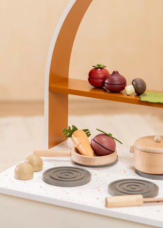 Ensemble de légumes en bois